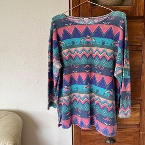 Cotton 80s slouchy thunderbird top